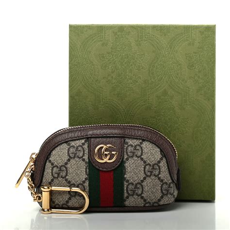 gucci gg supreme key pouch - natural - cases|Gucci ophidia keychain.